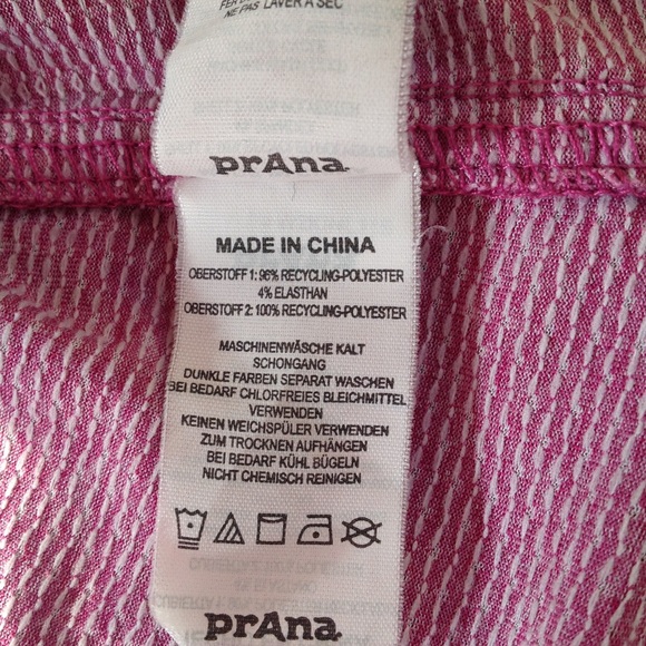 Prana Stripes Top Kinley Shirt Women's Medium Collared Long Sleeves Button Front - Picture 11 of 12